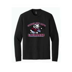 *NEW* Garden City Rams Lacrosse LONG Sleeve Tri Blend Tee in Black