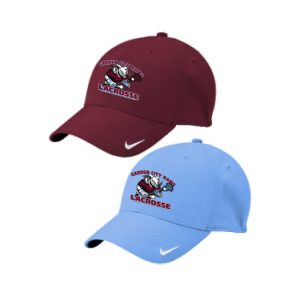 *NEW*Garden City Rams Lacrosse NIKE Baseball Cap in Maroon or Carolina Blue