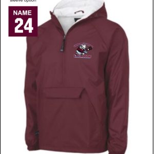 *NEW* Garden City Rams Lacrosse LINED 1/4 Zip Pullover Team Jacket in Maroon