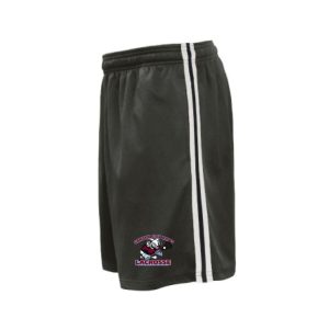*NEW*Garden City Rams Lacrosse Practice Shorts in Black with White Stripe