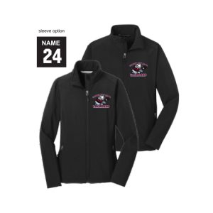 *NEW Great for the Family* Garden City Rams Lacrosse Soft-Shell Jacket- NO HOOD- in Black