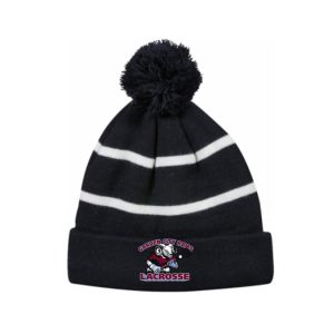 Garden City Rams LINED Lacrosse Pom-Pom Hat - Black/White