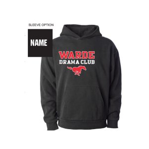 Warde Drama Club Urban Mid Weight Cordless Hoody in Black