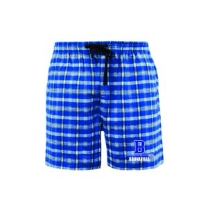 BYLA Soft Flannel Pajama Shorts in Royal/White Plaid