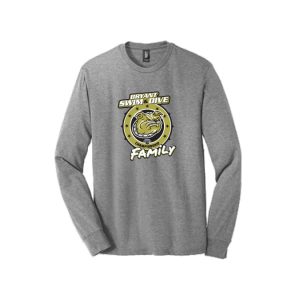 *MEN'S-WOMEN'S-YOUTH*Bryant Swimming & Diving FAMILY LONG Sleeve Tri Blend Tee in Grey