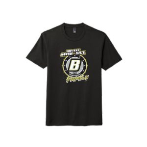 *MEN'S*Bryant Swimming & Diving Family SHORT Sleeve Tri Blend Tee in Black