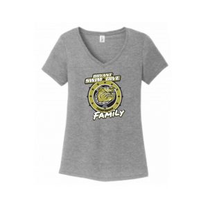 *WOMEN'S*Bryant Swimming & Diving Family V NECK Short Sleeve Tri Blend Tee in Grey
