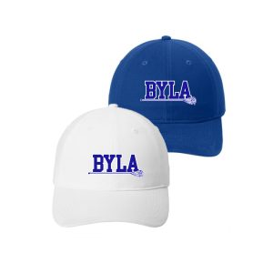 BYLA Soft Brushed Cotton Hat in White or Royal Blue