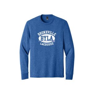 BYLA LONG Sleeve Crew Neck Tri Blend Tee in Royal Blue