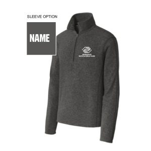 Wakeman Boys & Girls Half Zip Fleece Pullover in Heathered Black Charcoal