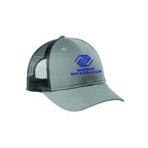 Wakeman Boys & Girls Low Profile Trucker Hat in Grey/Steel Grey Mesh