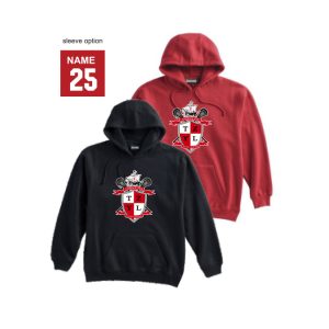 **NEW Color**Tappan Zee Youth Lacrosse Heavyweight Hoody in Red or Black