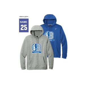 Bronxville Lacrosse NIKE Team Fleece Hoody in Royal or Grey