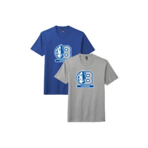 Bronxville Lacrosse SHORT Sleeve Tri Blend Tee in Grey or Royal