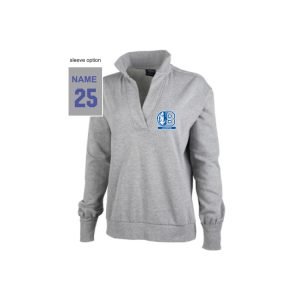 *Great for Moms*Bronxville Lacrosse Women's Coastal V-Neck Sweatshirt in Grey
