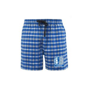 Bronxville Lacrosse Soft Flannel Pajama Shorts in Royal/White Plaid