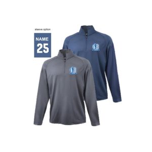 Bronxville Lacrosse Seaport Wicking 1/4 Zip Pullover in Navy or Grey