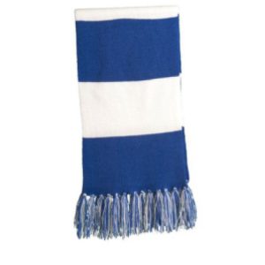 Bronxville Lacrosse Winter Scarf- Royal Blue with White Stripe