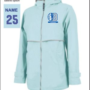 Bronxville Lacrosse Women's New Englander Rain Jacket in Aqua