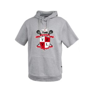 **NEW** Tappan Zee Youth Lacrosse SHORT Sleeve Fleece Hoody in Grey