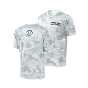 South Gulf Officials SHORT Sleeve Wicking Tee in White/Gray Camo Hex