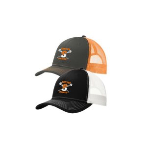 *NEW COLOR* Shelton Youth Lacrosse ADJUSTABLE Snapback Trucker Hat in Grey/Orange or Black/White