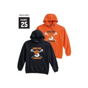 Shelton Youth Lacrosse Heavyweight Hoody in Orange or Black