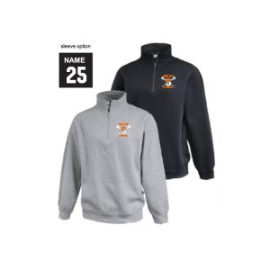 Shelton Youth Lacrosse 1/4 Zip Classic Fleece Pullover in Black or Grey