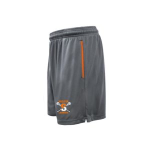 Shelton Youth Lacrosse Practice Shorts in Grey with Orange