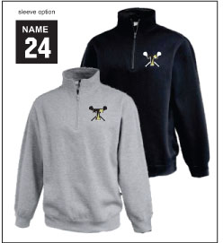 TYL 1/4 Zip Classic Fleece Pullover in Black or Grey