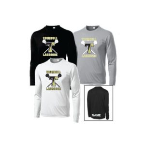 TYL LONG Sleeve Shooting Shirt with PLAYER NAME in Black, White or Grey