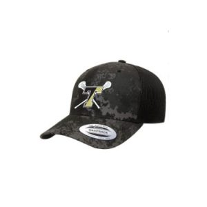TYL Camo Retro Trucker Hat in Black/Grey