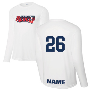 *NEW*New Fairfield Rebels Lacrosse Dri-Fit Long Sleeve Shooting Shirt - White
