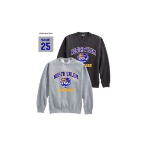 North Salem Youth Lacrosse Heavyweight Crew Neck Sweatshirt in Black or Grey