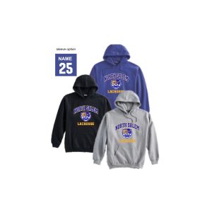 North Salem Youth Lacrosse Heavyweight Hoody in Royal Or Grey Or Black