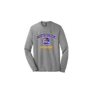 North Salem Youth Lacrosse LONG Sleeve Crew Neck Tri Blend Tee in Grey