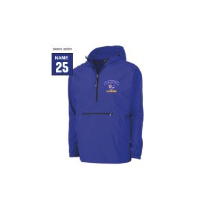 North Salem Youth Lacrosse Windbreaker 1/4 Zip Pullover Jacket in Royal Blue