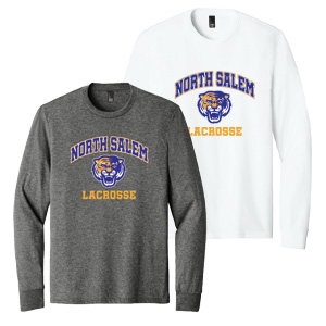 *NEW COLOR* North Salem Youth Lacrosse LONG Sleeve Tri Blend Tee in White or Grey