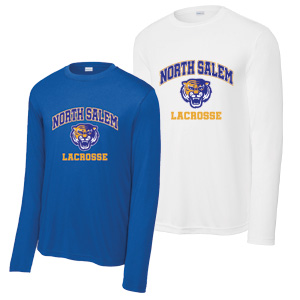 North Salem Youth Lacrosse LONG Sleeve Shooting Shirt in White or Royal