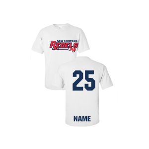 *NEW*New Fairfield Rebels Lacrosse Dri-Fit Short Sleeve Shooting Shirt -White