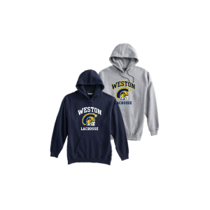 Weston HS Lacrosse Heavyweight Hoody in Navy or Grey