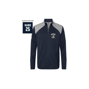 Weston HS Men's Lacrosse ADIDAS 1/4 Zip Windbreaker in Navy/Grey