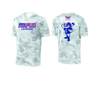 Staples HS Sticks for Soldiers SHORT Sleeve Moisture Wicking Tee in White/Grey Camo