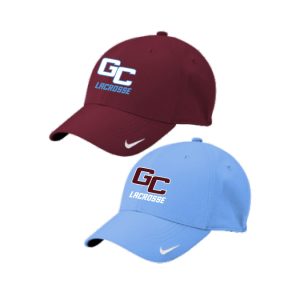 *NEW*Garden City Youth Lacrosse NIKE Baseball Cap in Maroon or Carolina Blue