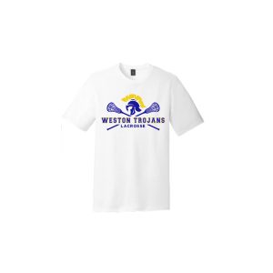 Weston Youth Lacrosse SHORT Sleeve Tri Blend Tee in White