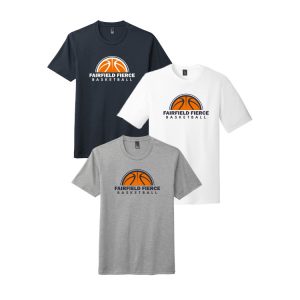 Fairfield Fierce Basketball SHORT Sleeve Tri Blend Tee in Grey or Navy or White