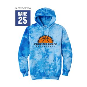 Fairfield Fierce Basketball Tie Dye Hoody in Blue