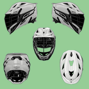 Buzzards Lacrosse - Cascade XRS Pro Helmet- White Gloss with Black Mask
