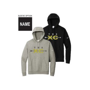 Trumbull Cross Country NIKE Team Fleece Hoody in Black or Grey