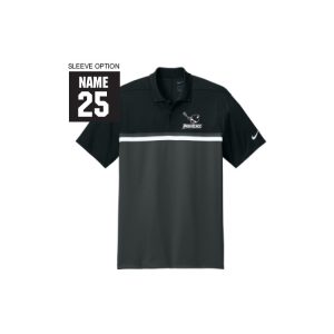 Providence Lacrosse NIKE Dri Fit Victory Colorblock Polo Shirt in Black/Anthracite/White Stripe